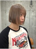 前下がりボブ　切りっぱなしボブ　髪質改善　美髪矯正　表参道