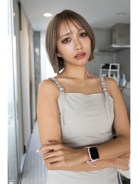 ホロン 池袋(HOLON) 池袋美容室HOLON【レイヤーボブ/ミルクティーベージュ】