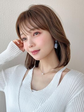 アフロート エル 錦糸町(AFLOAT L) 耳かけショートボブ/30代/40代/50代/くすみベージュ