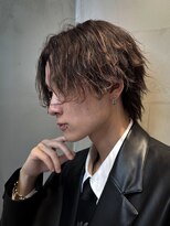 メンズサロン ガウディ 博多店(men's salon Gaudi)&nbsp;ミディアムメンズウルフ×縦落ち波巻きツイストスパイラルパーマ