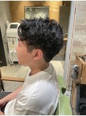 メンズショート×パーマ
