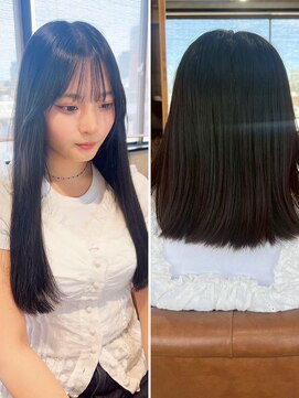 【ビフォーアフター】エクステ/ストレートロング