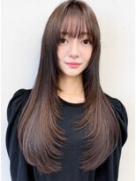 モッズヘア 足利(mod'hair)&nbsp;大人美人韓国ロングレイヤー×透明感ラベンダーグレージュ