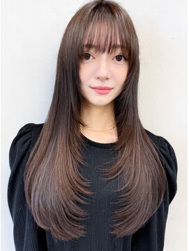 モッズヘア 足利(mod'hair) 大人美人韓国ロングレイヤー×透明感ラベンダーグレージュ