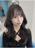 透ける暗髪/レイヤーカット/顔まわり/韓国ヘア/熊本美容室