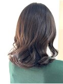 大人ガーリー/ダークアッシュ/似合わせカット/ミディアムレイヤ