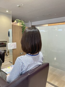 エル バイ ファースト(L by first) 【L by first】切りっぱなし×縮毛矯正