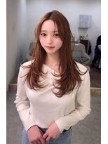 ティグルフォーヘア(TIGRE for hair)&nbsp;ハイレイヤー/韓国巻き/オレンジベージュ