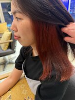 ヘアリゾート粋 ティガ 池袋店(tiga)&nbsp;インナーカラー/ピンクブラウン/セミロング/レイヤーカット