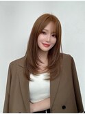 ハッシュカットレイヤーカットツーウェイバングシースルーバング
