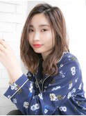 ナチュラルブラウン ラフ巻きスタイル