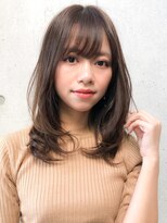 アグノス 青山(Agnos) 大人可愛い毛先パーマ♪厚めバングローライトデザインカラー☆