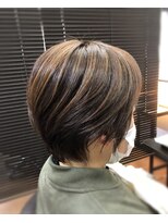 ヘアーメイク クーラ 行橋店(Hair make CURA) 【人気】大人ハイライト☆白髪ぼかしショート
