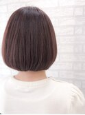 小顔セミウェットウェーブピンクベージュハイライトカラー