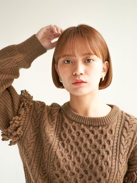 ジュール サウス 新宿南口(Joule South) 顔型別ヘアスタイル特集/マロンベージュ/Aラインボブ/新宿