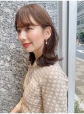 【EMMA】愛されペールベージュ前髪小顔見せボブ【MARIA】