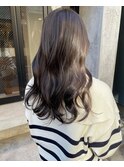 【松本咲花】ブリーチなし透明感オリーブベージュ艶カラー人気