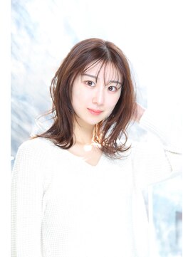 アエレ(Aere) 【Aere池袋】シースルーバング×セミロング×外ハネ☆小林