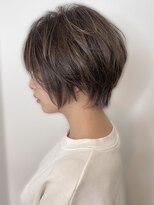 モッズヘアー 足利(mod's hair) 小顔似合わせカット前下がりショートボブハイライト