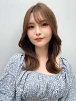 ルームバイシー 新宿(Loom. by Sea)&nbsp;韓国風前髪/シルキーベージュ/グレージュカラー/斜めバング