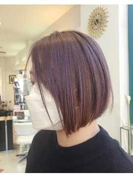エイムコーゾー美容室(AiM KOZO) ボブ×ラベンダーカラー
