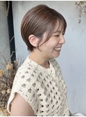 【Direct】丸みショート x 柔らかいベージュカラー