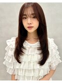 イメチェン/似合わせカット/フルバング/レッドブラウン/新宿