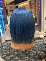 ヘアリゾート粋 ティガ 池袋店(tiga)&nbsp;デザインカラー/ナチュラルボブ/ブルーカラー