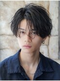 モテる黒髪ネープレスショート束感モテ髪ワックスなしマッシュ