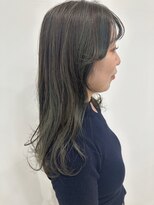 美容室ヒラトヤ 都南店&nbsp;20代30代40代オリーブグレージュハイライトシースルーバング