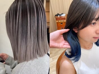 オリーブスバイネオリーブ(Olive's by neolive)の写真/透明感&抜け感ある色味に!インナーカラー/白髪ぼかしハイライト[ハイライト/ブリーチ/シャドールーツ/新宿]