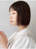 ココアベージュ艶感黒髪小顔カットオリーブグレー#533f1113