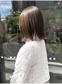 ぱつっとボブ/オリーブベージュカラー！