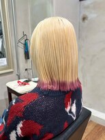 ヘアプレイスソル (HAIR PLACE SoL)&nbsp;デザインカラー/裾カラー/ホワイトブロンド×ローズピンク