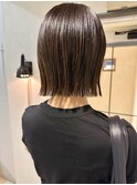 レイヤーボブショートカット切りっぱなしボブ髪質改善表参道渋谷