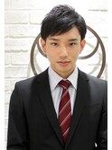 【ヨシザワ横浜】ビジネスショート黒髪ツーブロックパーマ