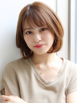 アグノス 青山(Agnos) ★30代40代50代イメチェンマロンベージュ前髪小顔Aラインボブ