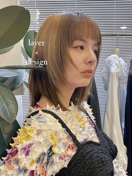 ヘアーアイスカルテット(HAIR ICI QUARTET) くびレイヤーエモージュ小顔バング大人ガー リー