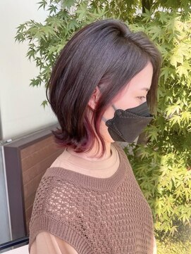 エム インターナショナル 春日部本店(EMU international) カシス色のインナーカラー