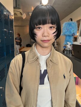 ナループロア ルームー(Nalu pu loa ROOMOO) ミニボブ/顔まわりレイヤー/顔まわりウルフ/フェイスレイヤー