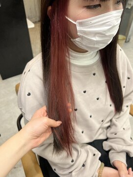アジールヘア 東上野店(agir hair) チェリーレッドインナーカラー【上野】