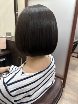 ライフ 住道店(Lyfe) ぱっつんボブワンレン_ダークアッシュブラウン_410