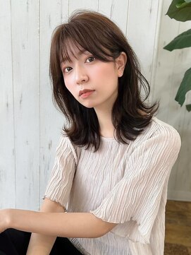 アグ ヘアー スペイ 西那須野2号店(Agu hair spey) 《Agu hair》ミストバング×暗髪鎖骨下ミディ