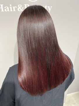 ヘアーアンドビューティーザ エフ(Hair Beauty the F) ボルドー_暖色_艶髪