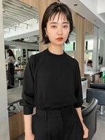 ミンクス 原宿店(MINX) 黒髪外はねボブ