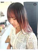 アーブル ヘアーアンドメイク(ARBRE) アンブレラカラーデザインカラーピンクカラー