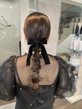 ハイル(KHAIR) タイト×あみおろしアレンジ/梅田美容室/金城二千夏