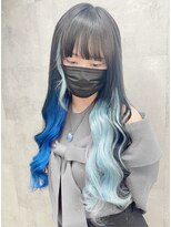 ボヤージュニケ(Voyage Nike) 原色編み込み ペールブルー×ブルー×ティンセル