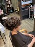 【話題性&流行りデザインパーマ】＋カット＋頭皮ケア/スパイラル/波巻き