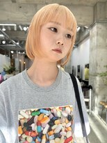 カシェル(cashel kishaba) ペールオレンジ×パツっとボブ